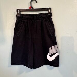Nike Black Athletic Shorts with White Swoosh